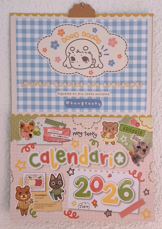 Bundle con Stickers Calendario 2026 - Animal Crossing by Kang Taeky 강태키