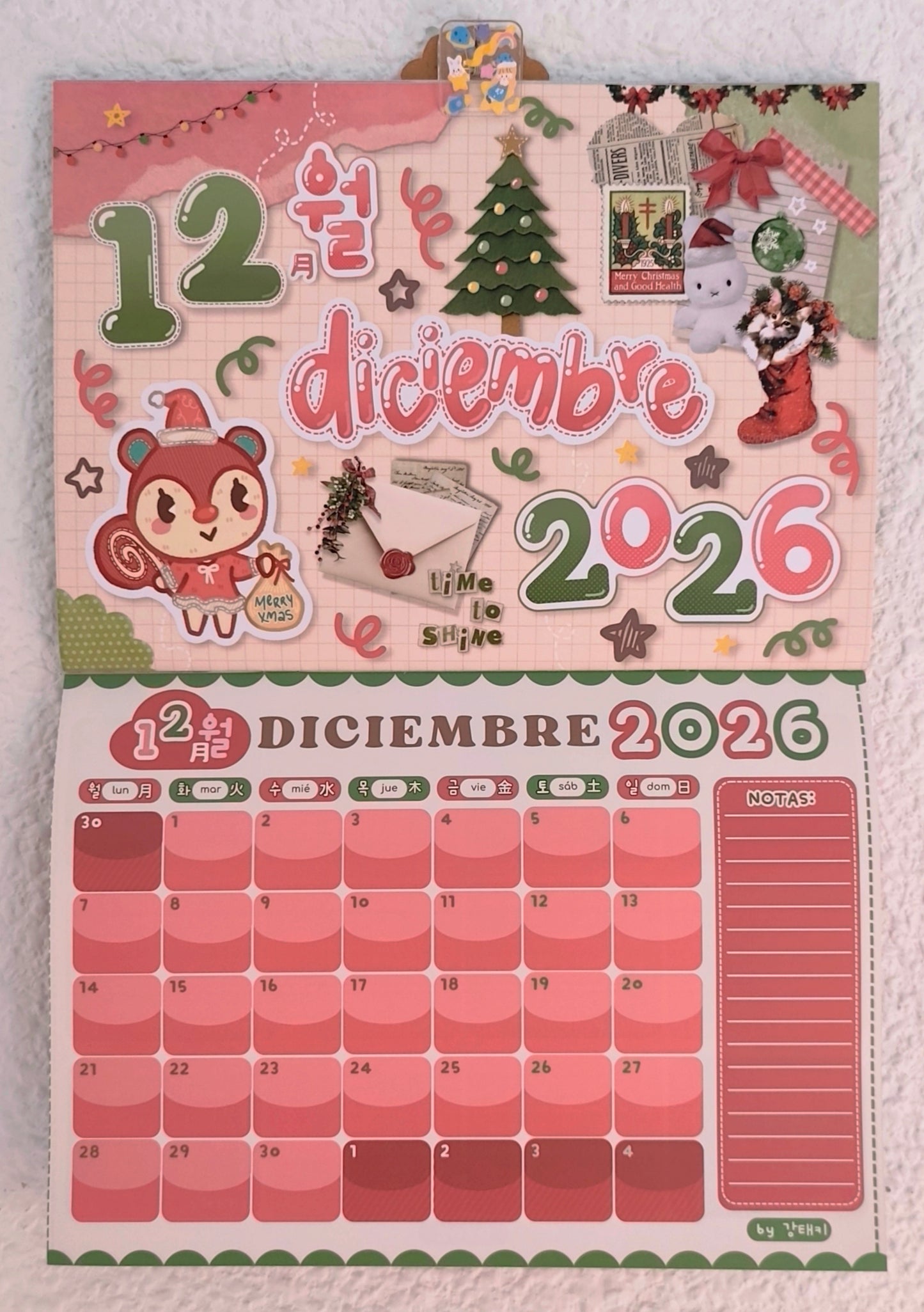 Calendario de pared - Animal Crossing by Kang Taeky // 강태키
