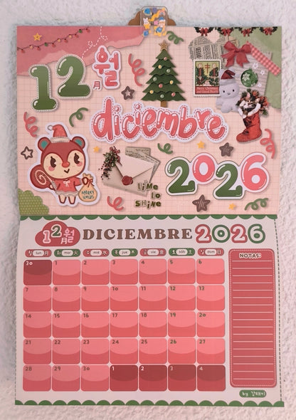 Calendario de pared - Animal Crossing by Kang Taeky // 강태키