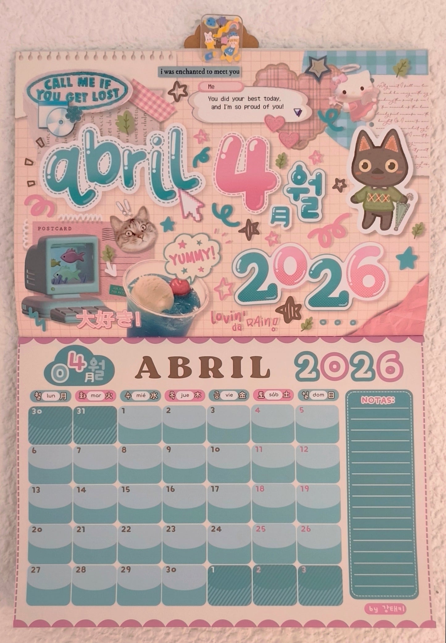 Calendario de pared - Animal Crossing by Kang Taeky // 강태키