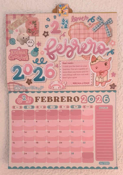 Calendario de pared - Animal Crossing by Kang Taeky // 강태키