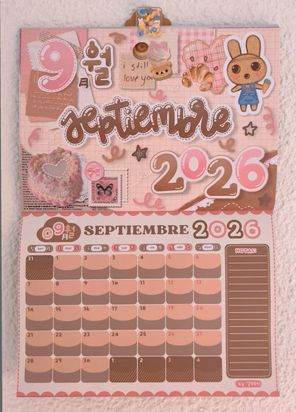Calendario de pared - Animal Crossing by Kang Taeky // 강태키